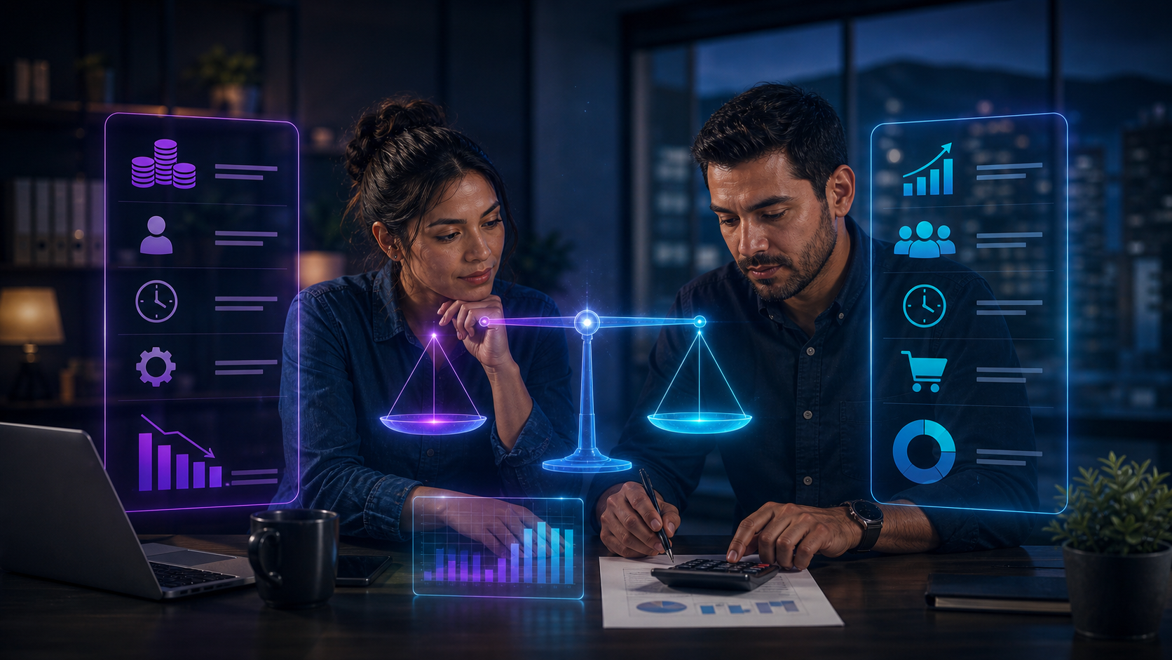 Empresario calculando si una automatización vale la pena